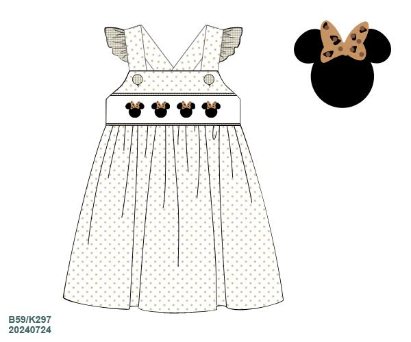 Handsmocked Wild Mouse Dress