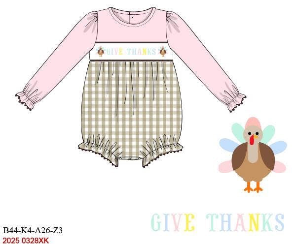 PO9: Boys Thankful Turkey Girl Bubble