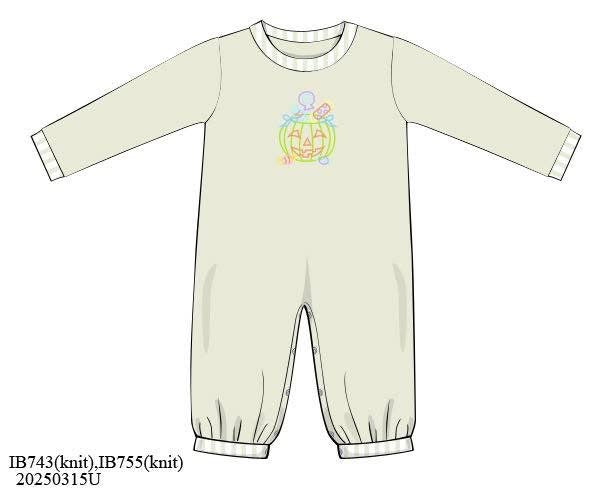 PO9: Neutral Pumpkin Boy Romper