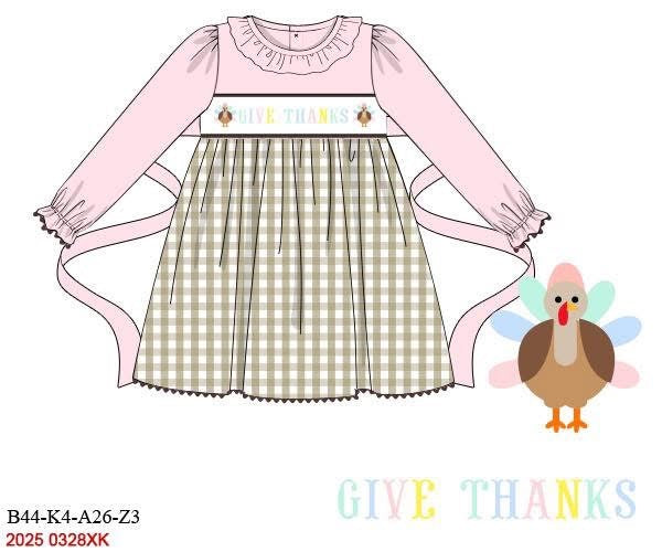 PO9: Girls Thankful Turkey Dress