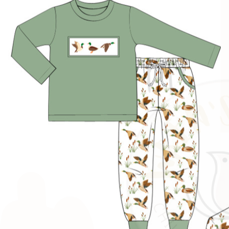 PO9: Fall Mallard Boy Jogger Set