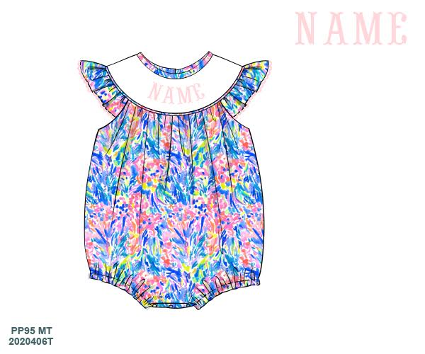 Name Monogram Lily Inspired Bubble