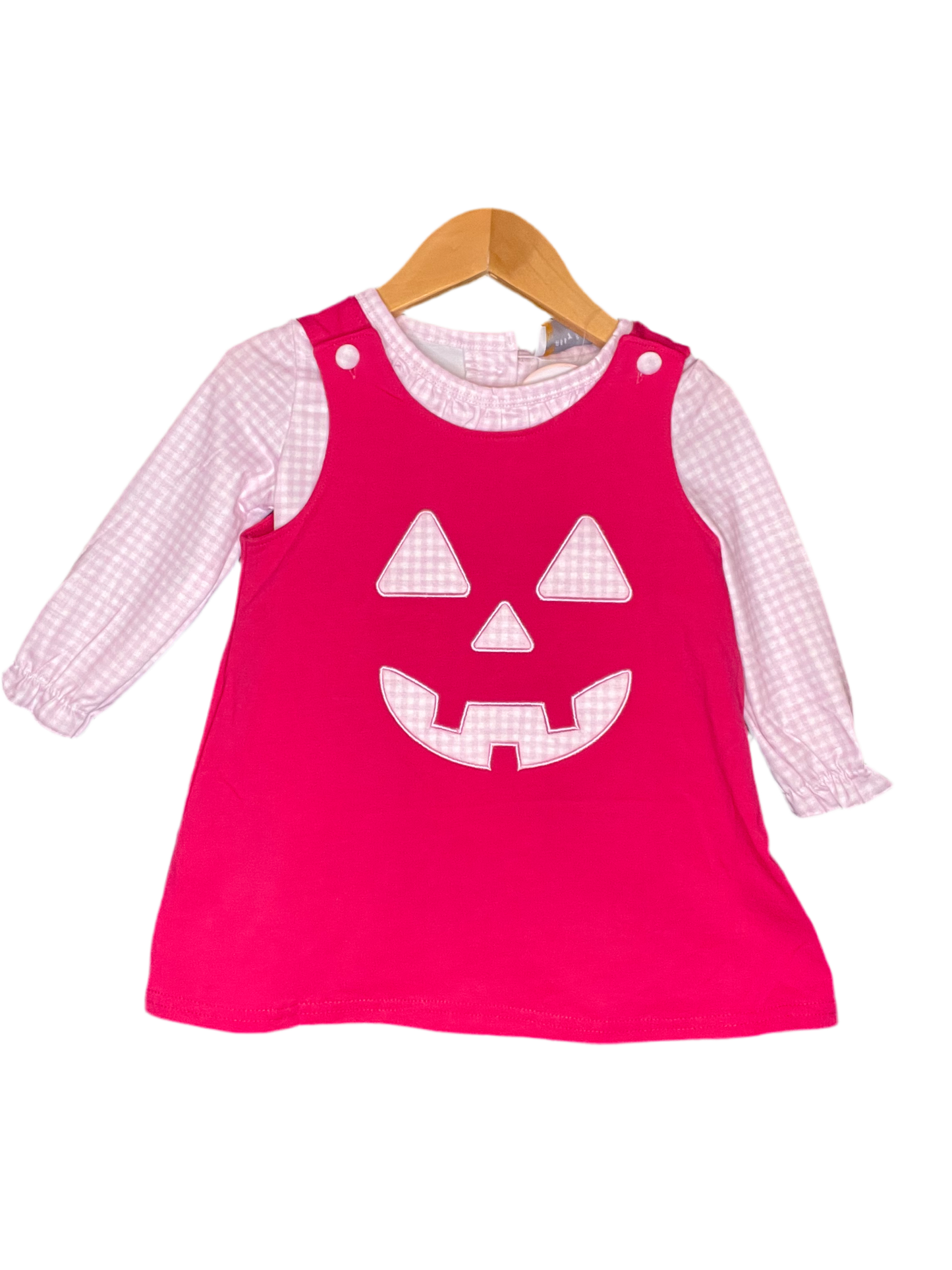 Pink Gingham Jack O Lantern Dress