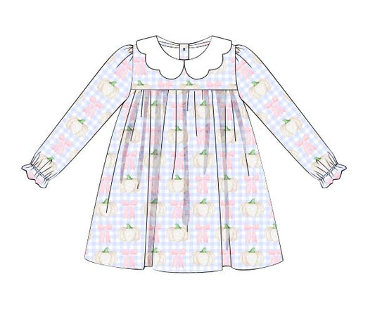 PO9: Scalloped Pumpkin and Bow Dress
