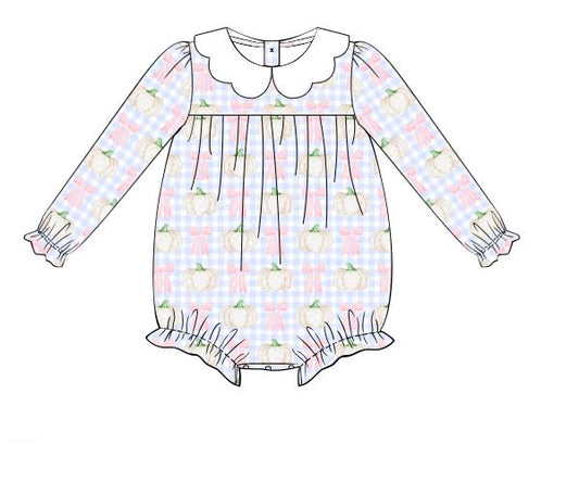 PO9: Scalloped Bow and Pumpkin Girl Bubble