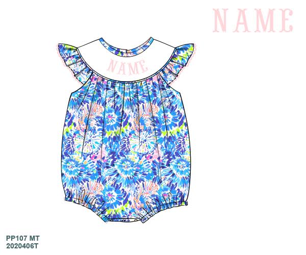 Name Monogram Lily Inspired Bubble