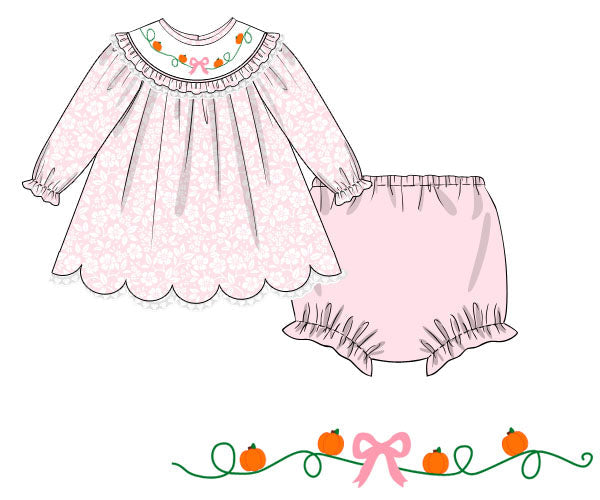PO9: Perfect Floral Pumpkin Diaper Set