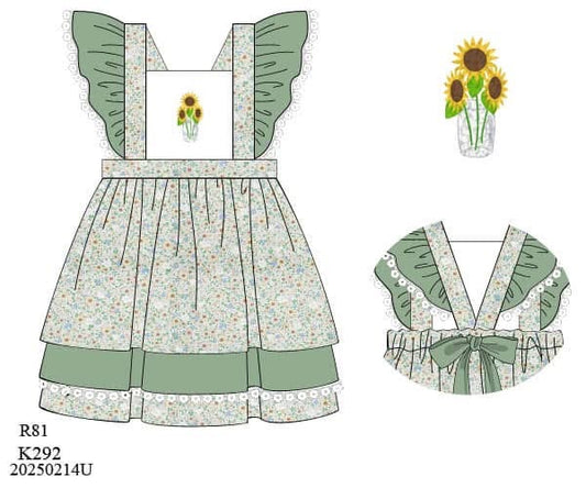 PO9: Sunflower Fields Girl Dress