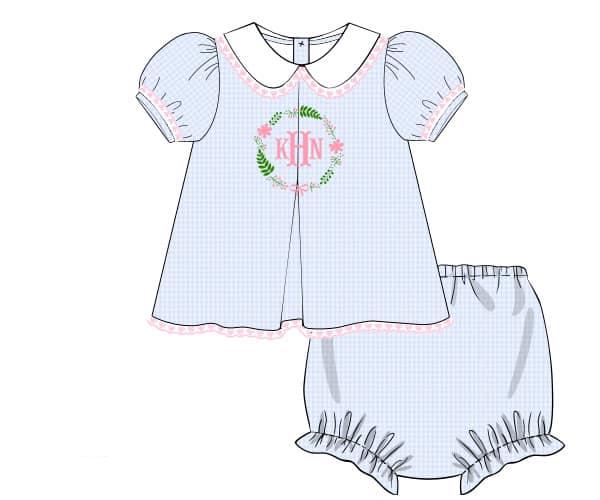 Carol's Classic Gingham Diaper Set