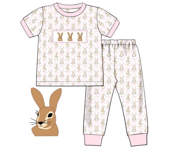 Girls Peter Rabbit Smocked Pajamas