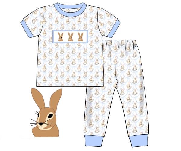 Boys Peter Rabbit Smocked Pajamas