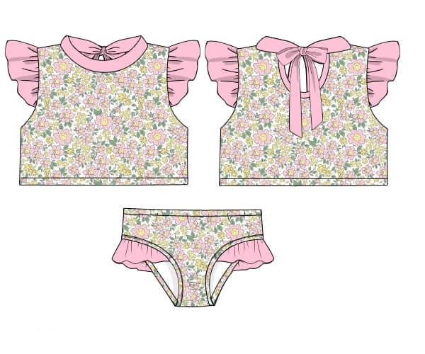 Spring Floral Swim Two Piece