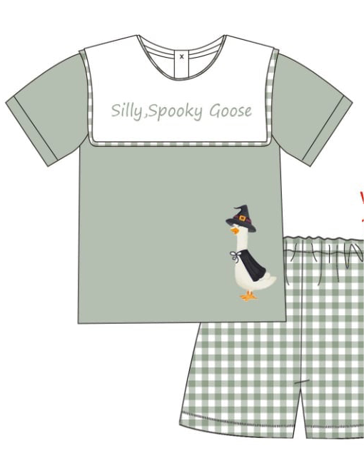 PO9: Spooky Goose Shorts Set