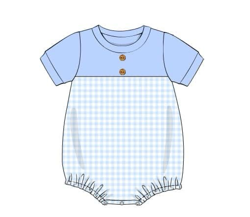 Spring Blooms Boys Gingham Bubble