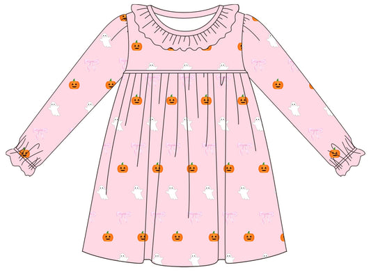 PO9: Bows and Ghosts Embroidered Dress
