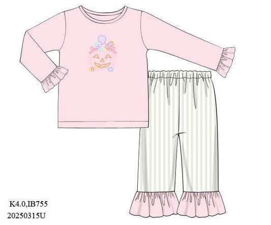 PO9: Neutral Pumpkin Girl Pants Set