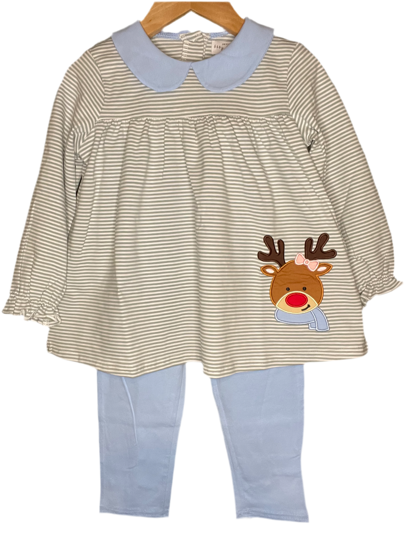 Striped Reindeer Appliqué Set