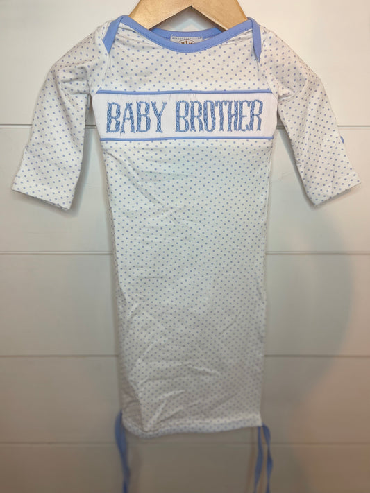 Baby Brother Smocked Gown