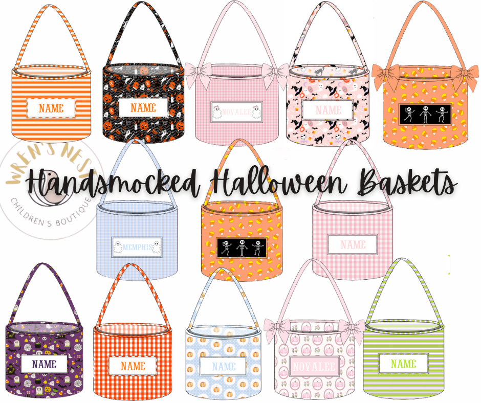 PO9: Custom Smocked Halloween Bucket